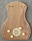 door harp walnut/celtic